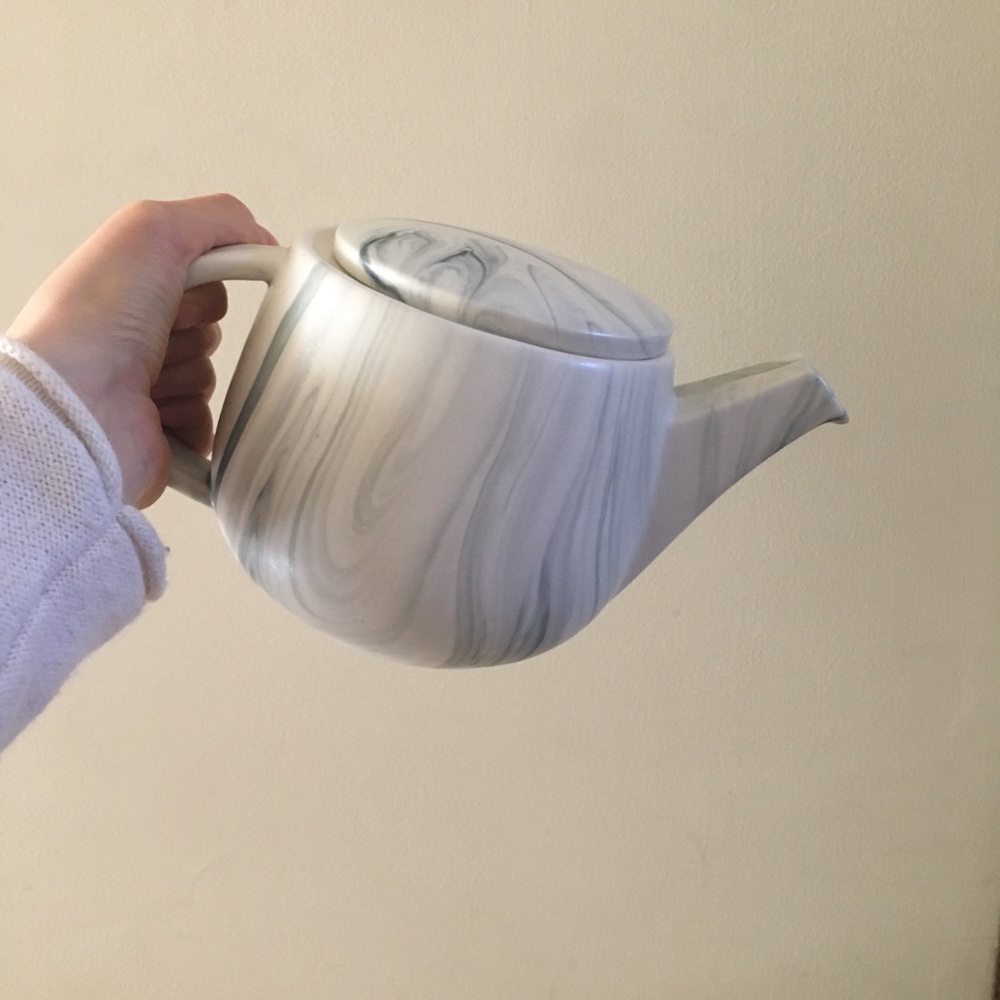 Marble style teapot